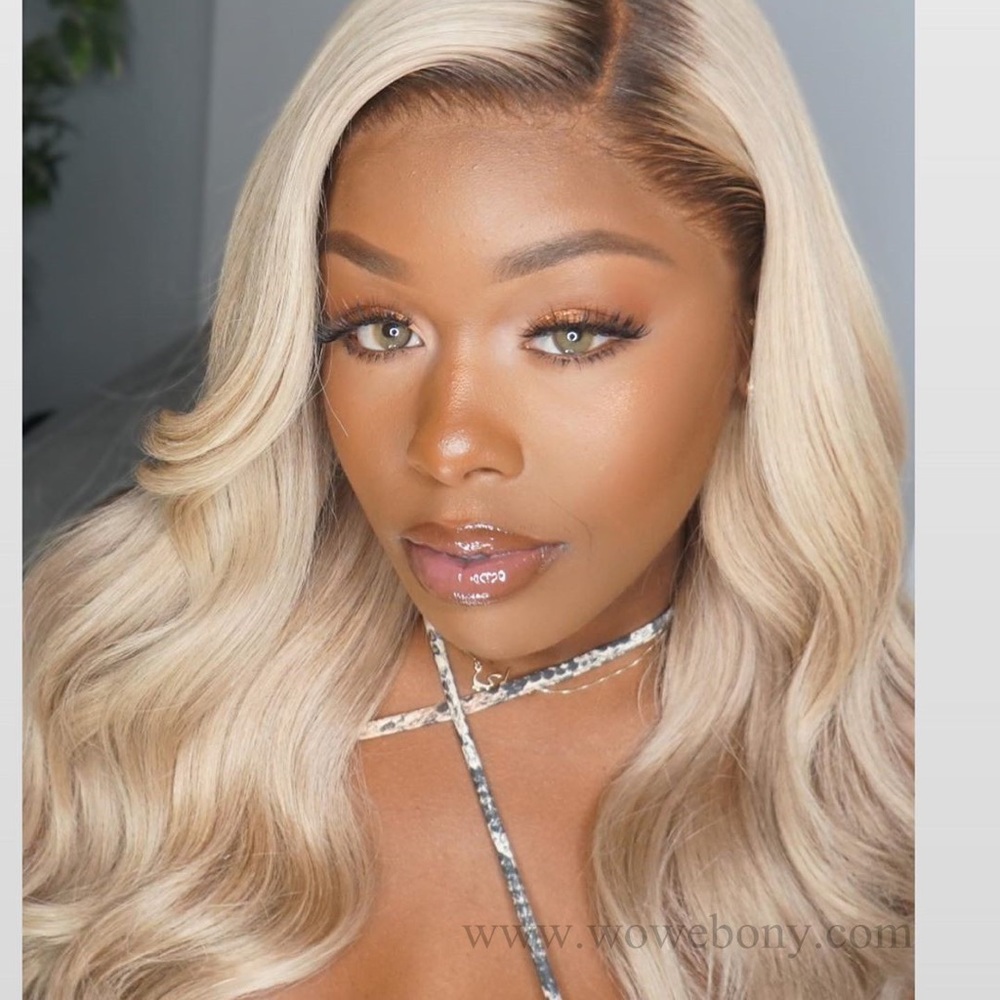 Ash Blonde human hair wig